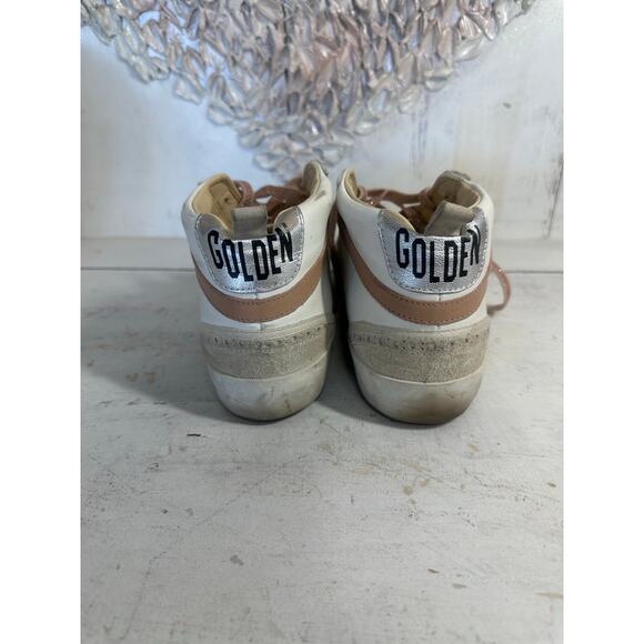 Golden Goose Mid Star Classic Mid-Top Sneakers White Nappa Leather Size 39 - Picture 5 of 8